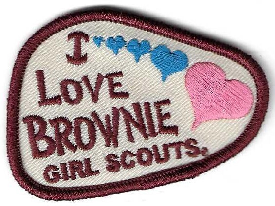 Vintage I Love Brownie Fun Patch GS GSUSA