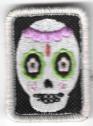 Dios de los Muertos--Ella J Embroidery (orange border)