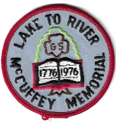 1776-1976 McCuffey Memorial Bicentennial Patch Lake to River GSC