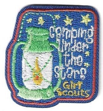Camping Under the Stars Girl Scouts fun patch (GSUSA)
