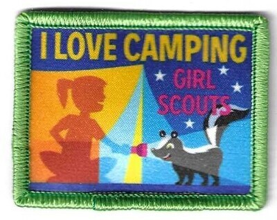 I Love Camping fun patch (GSUSA)