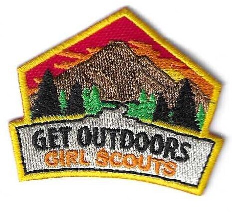 Get Outdoors Girl Scouts fun patch (GSUSA)