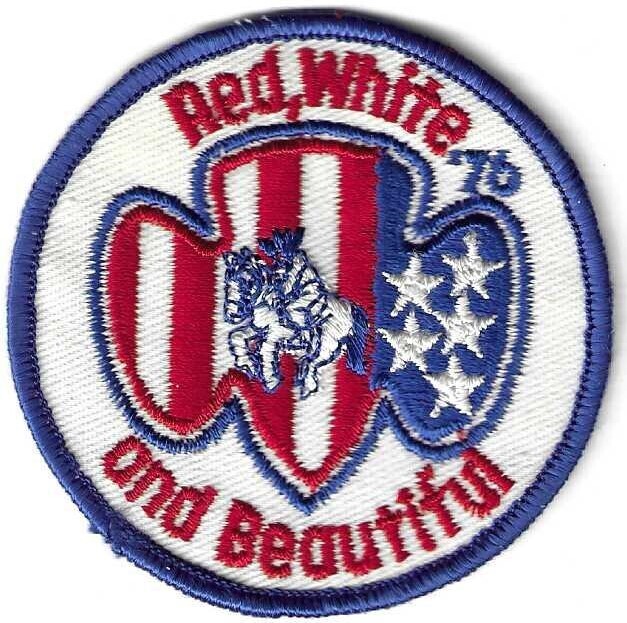 Red, White and Beautiful 76 Bicentennial Patch Council unknown