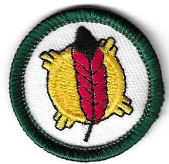 Oklahoma Indian Heritage GS of Western Ok Council own Junior Badge (Original)--green border