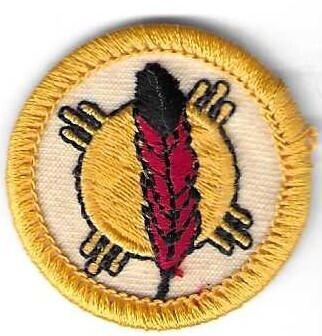 Oklahoma Indian Heritage GS of Western Ok Council own Junior Badge (Original)--yellow border