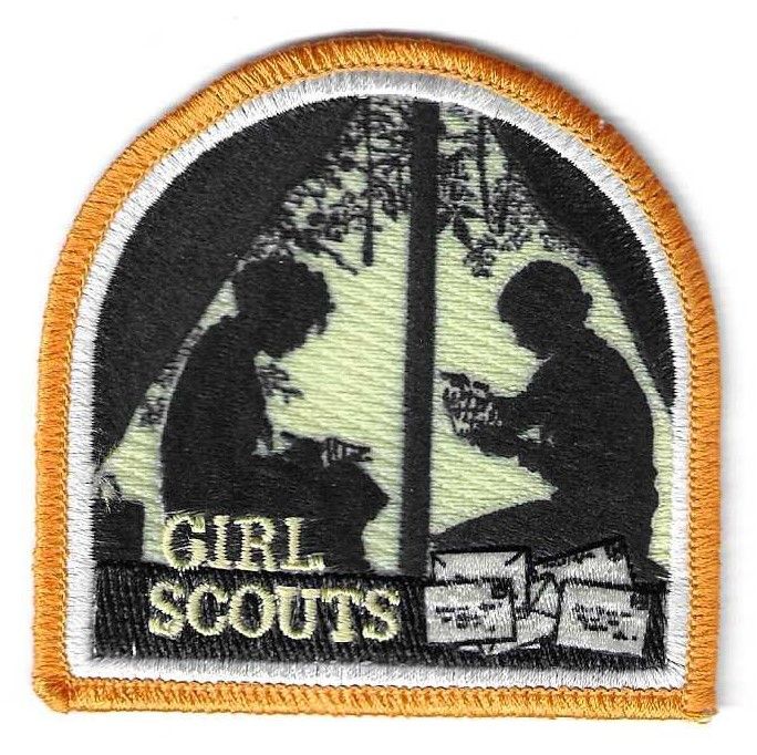 Girl Scouts Camping Fun Patch (Vintage style)