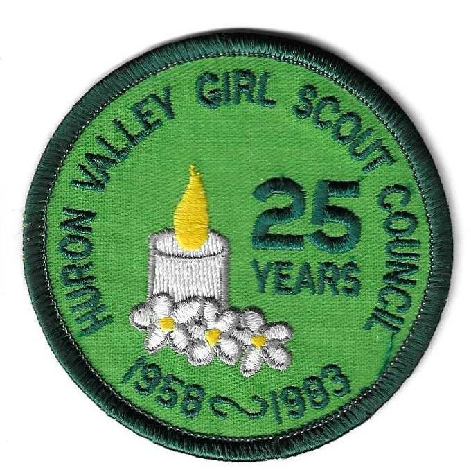 Huron Valley GSC 25th anniversary council patch (MI)