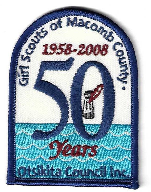 Macomb County Otsikita Council 50th anniversary council patch (MI)