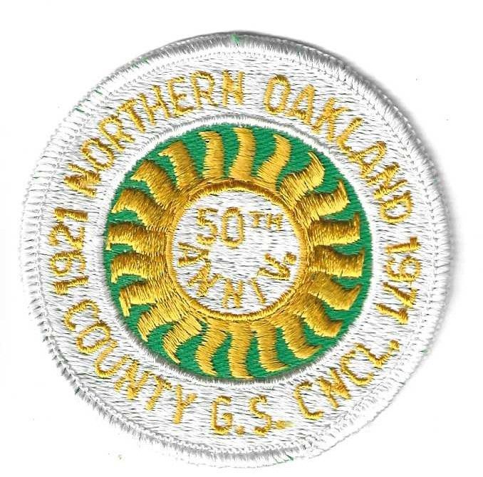 Northern Oakland County GSC 50th anniversary council patch (MI)