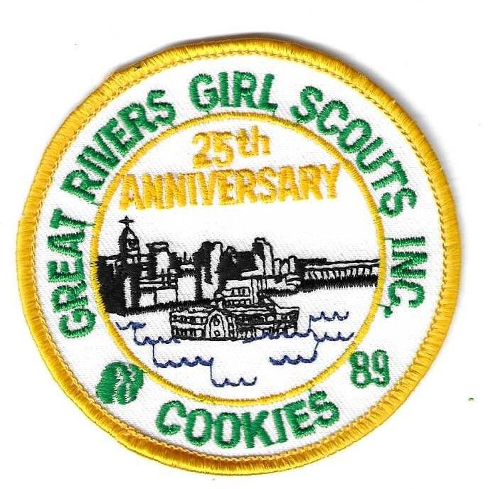 Great Rivers GSC 25th anniversary cookie council patch (OH)