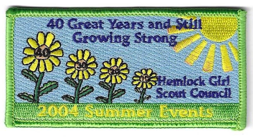 Hemlock GSC 40th anniversary event council patch (PA)
