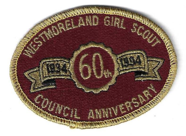 Westmoreland GSC 60th anniversary council patch (PA)