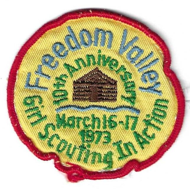 Freedom Valley GSC 10th anniversary council patch (PA) RECLAIMED