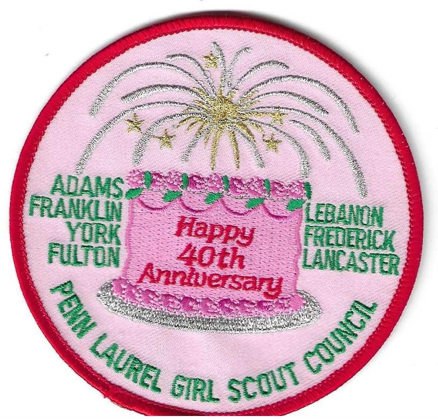 Penn Laurel GSC 40th anniversary council patch 1 (PA)