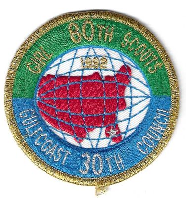 Gulfcoast GSC 30th council/80th GSUSA anniversary council patch (FL)