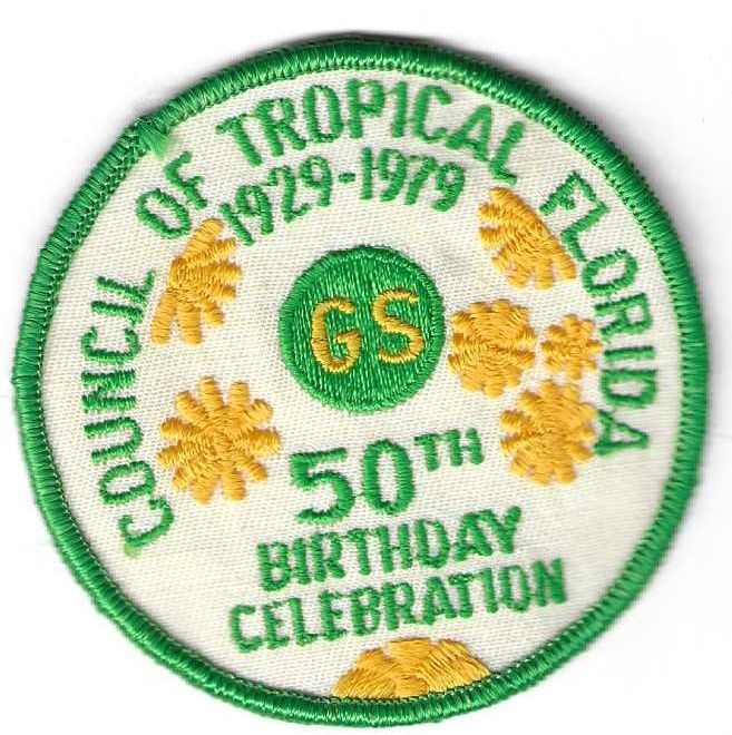 Tropical Florida 50th anniversary council patch (Florida)