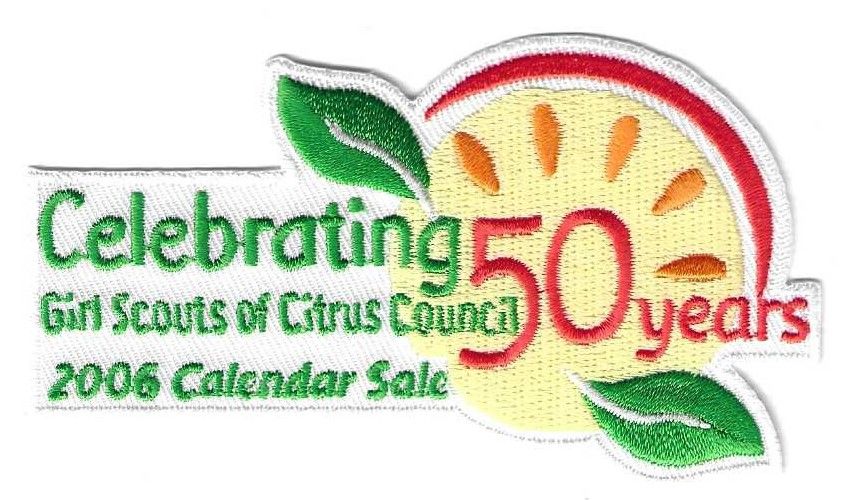 Citrus Council (GS of) 50th anniversary calendar sales council patch (FL)