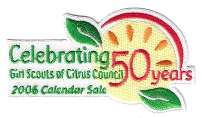 Citrus Council (GS of) 50th anniversary calendar sales council patch (FL)