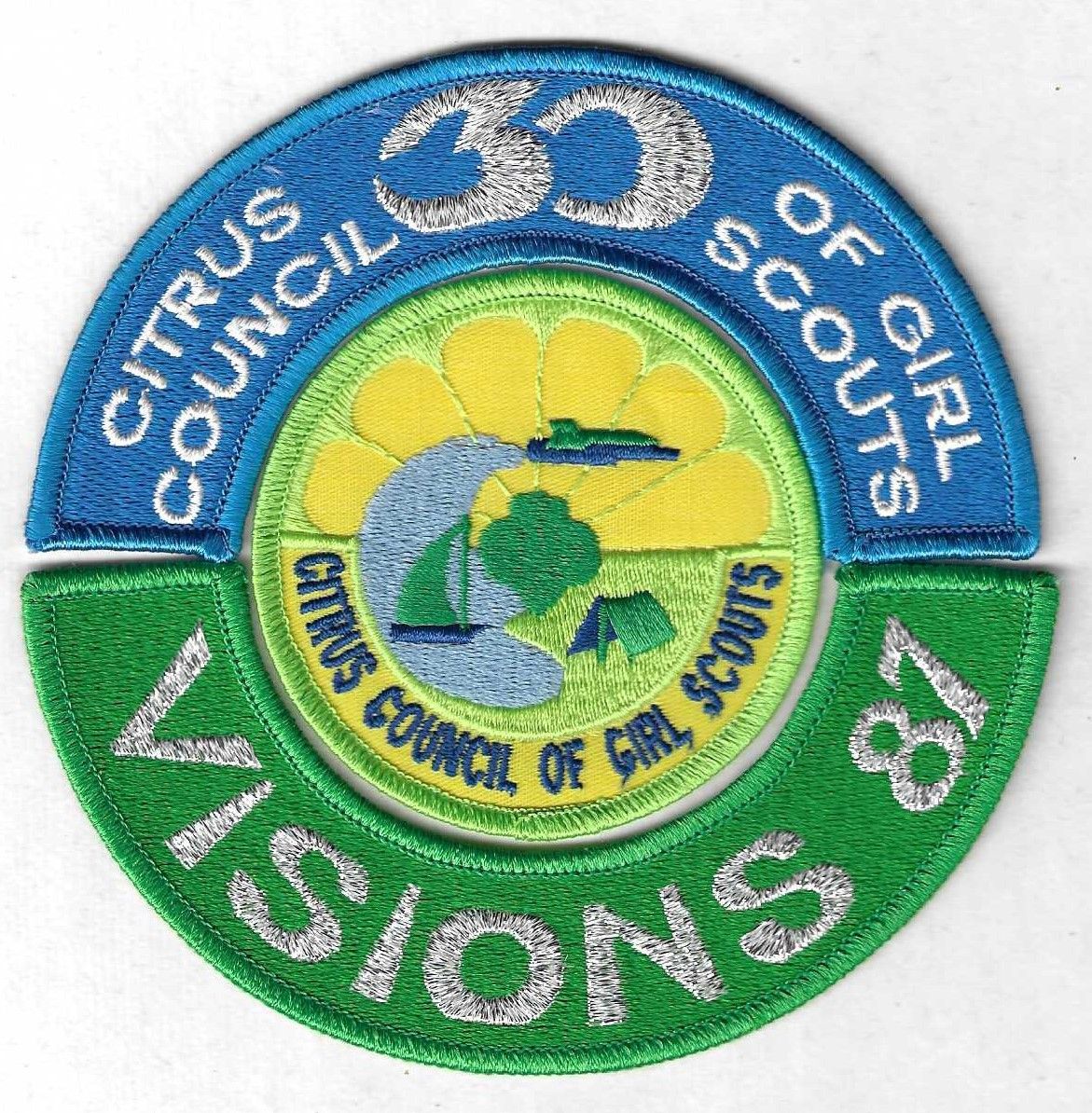 Citrus Council of GS council patch with 30th council segments (FL)