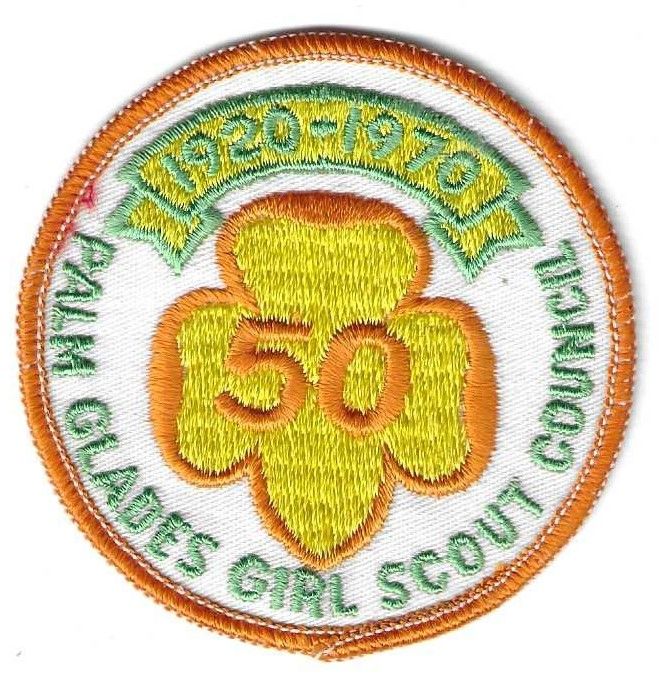 Palm Glades Council GSC 50th anniversary council patch (FL)