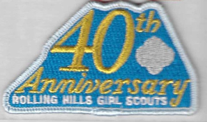 Rolling Hills GS 40th anniversary council patch (NJ)