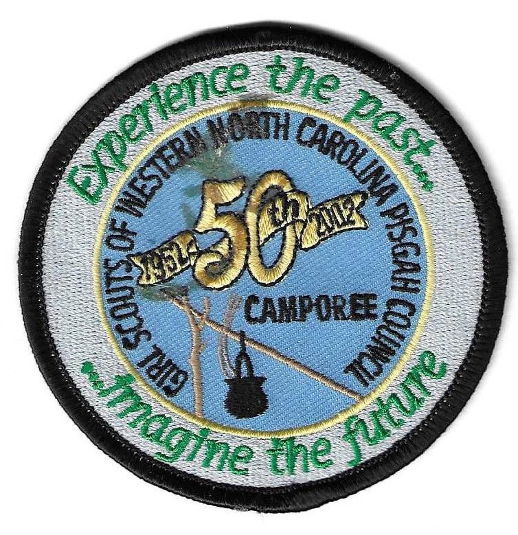Pisgah Council (GS of Western NC) 50th anniversary council patch (NC) (Glue on front)