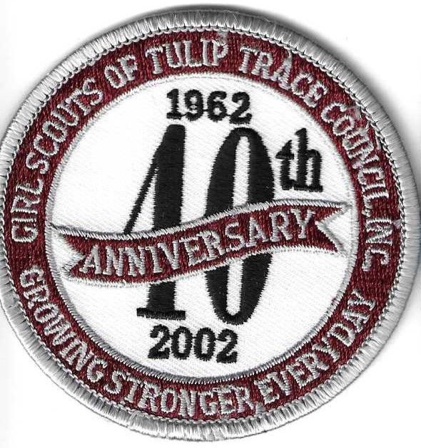 Tulip Trace Council of GS Inc 40th anniversary council patch (IN)