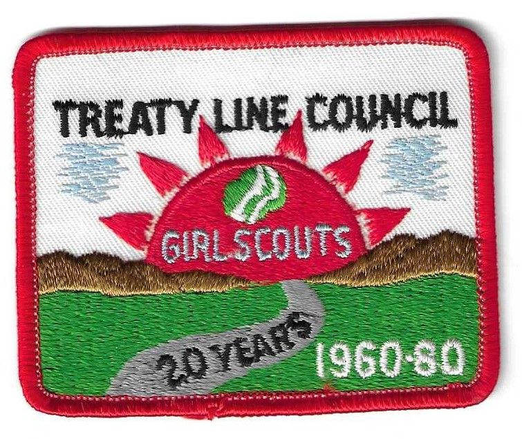 Treaty Line Council 20th anniversary council patch (IN)
