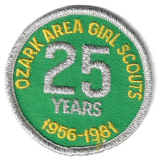 Ozark Area GSC 25th anniversary council patch (MO)