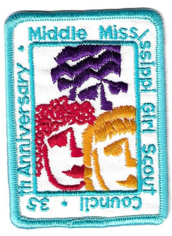 Middle Mississippi GSC 35th anniversary council patch (MS)