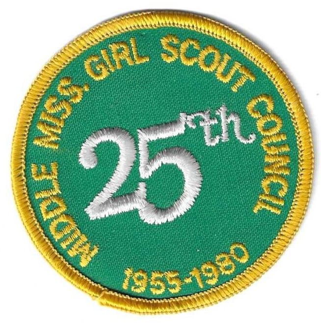 Middle Mississippi GSC 25th anniversary council patch (MS)