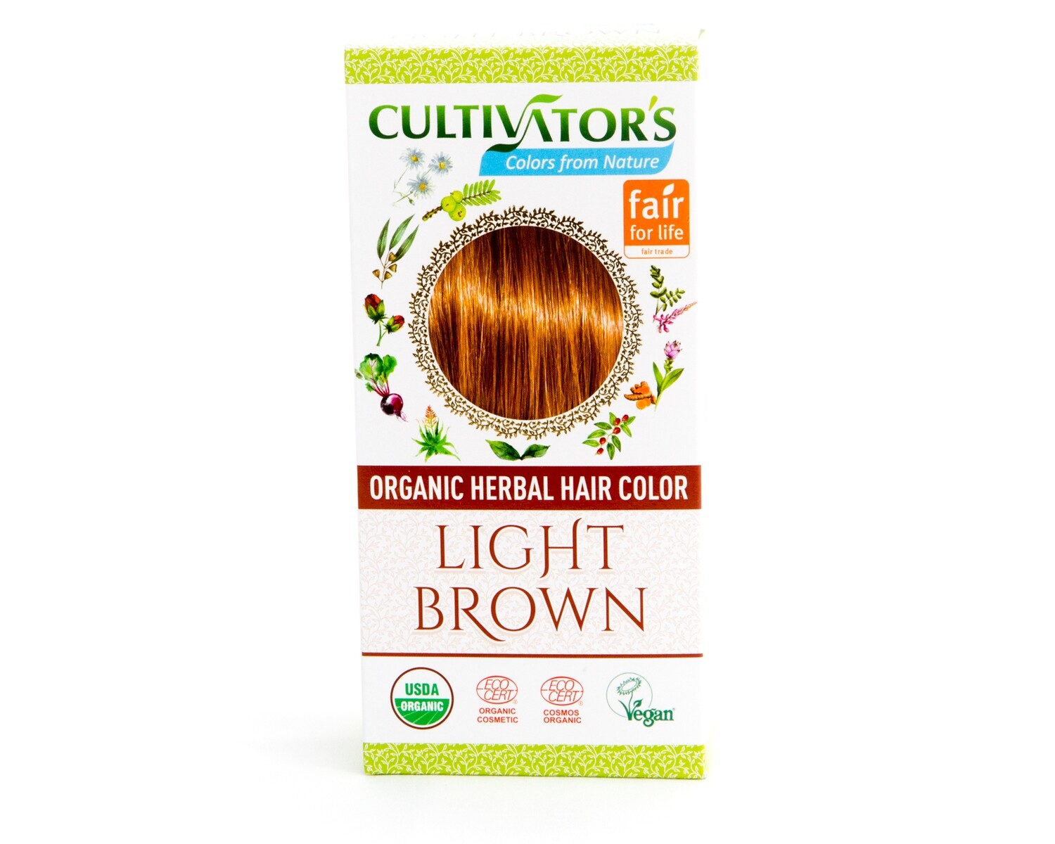 Organic Herbal Hair Color - Light Brown