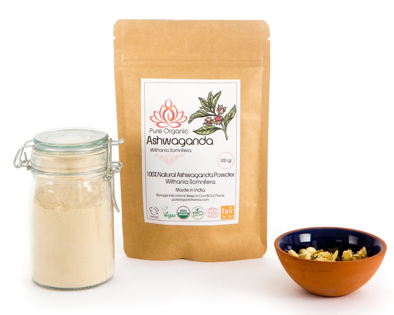 Pure Organic Ashwaganda Powder