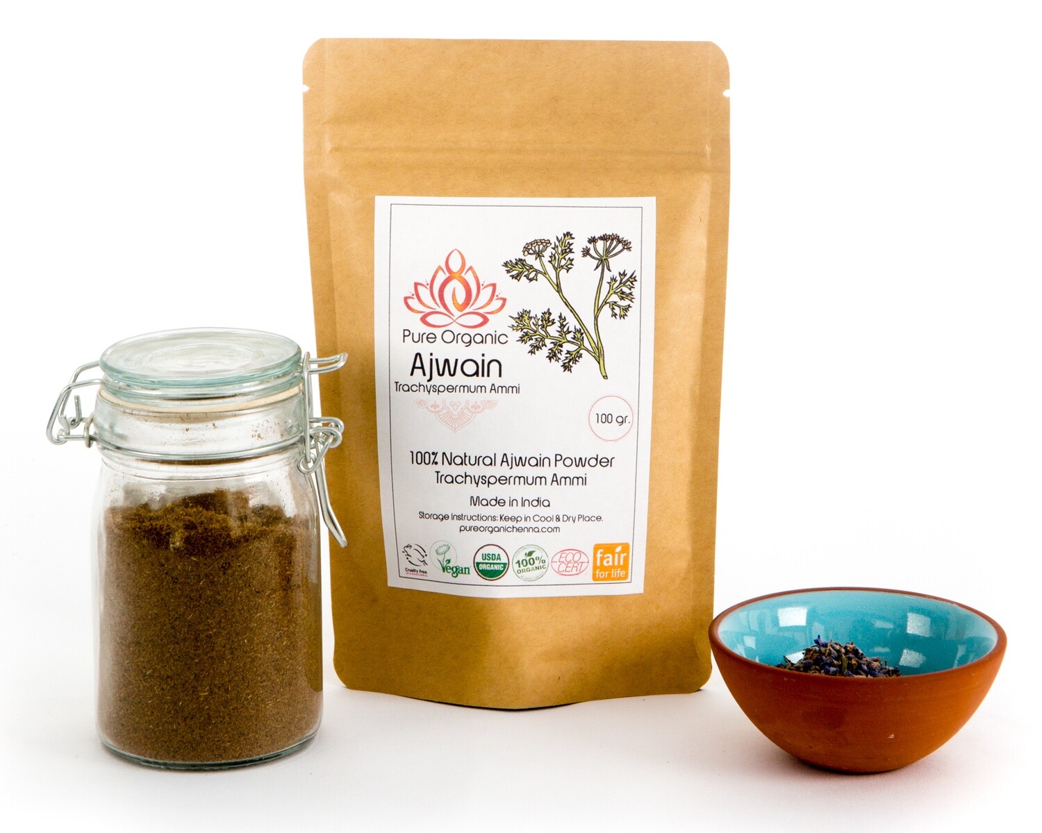 Pure Organic Ajwain Powder