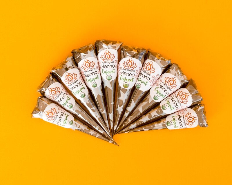 Pure Organic Henna Cones x10