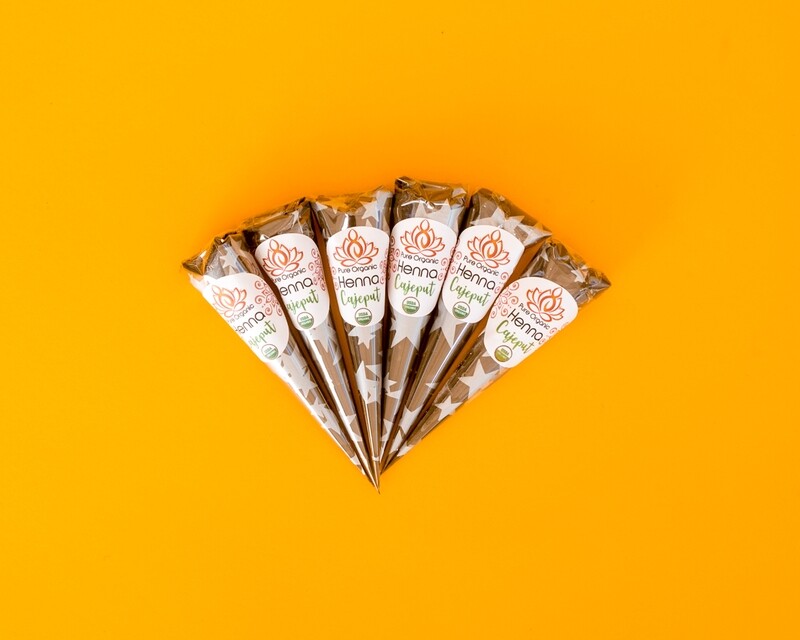 Pure Organic Henna Cones x6
