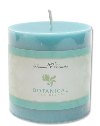 Botanical Sea Blend Organic Pillar Candle