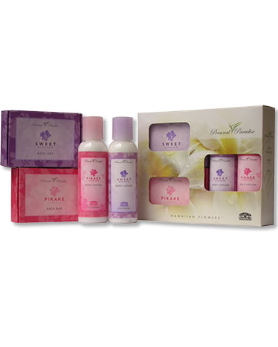 Pikake & Sweet Blossom: (2) Bath Bar, (2) Body Lotion (2 oz.)