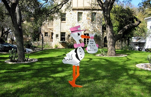 Boy/Girl Baby Stork Sign Rental