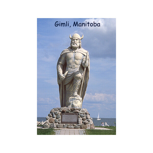 Viking statue located in Gimli, Manitoba