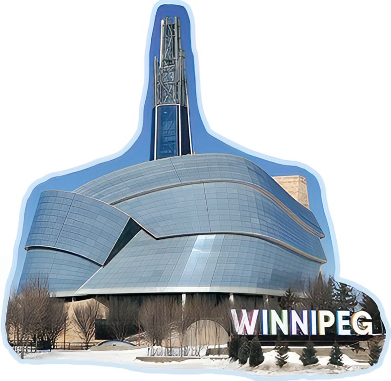 Canadian Museum for Human Rights 2" or 3" Sticker