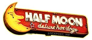 Half Moon 3" sticker