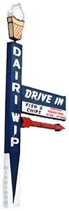 Dairi Wip Drive In 3" sticker