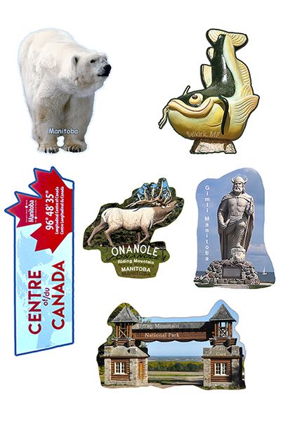 Manitoba Land Marks #2 sheet of 6 stickers