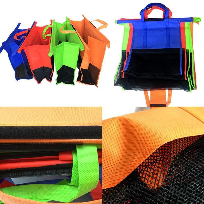 Trolly Bags Non-Woven Portable Shopping Bags, a Set of 4 Bags