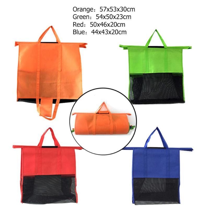 Trolly Bags Non-Woven Portable Shopping Bags, a Set of 4 Bags