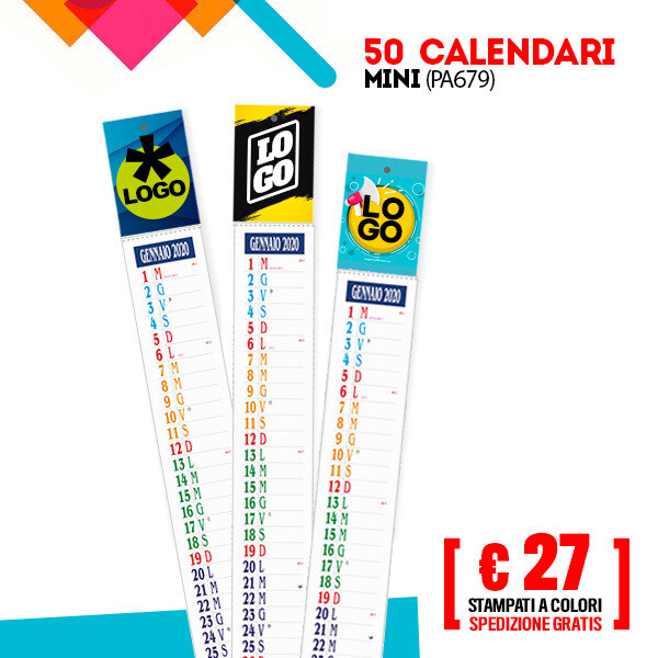 ✔ Calendari Mini Personalizzati 50/100 pz SPED GRATIS