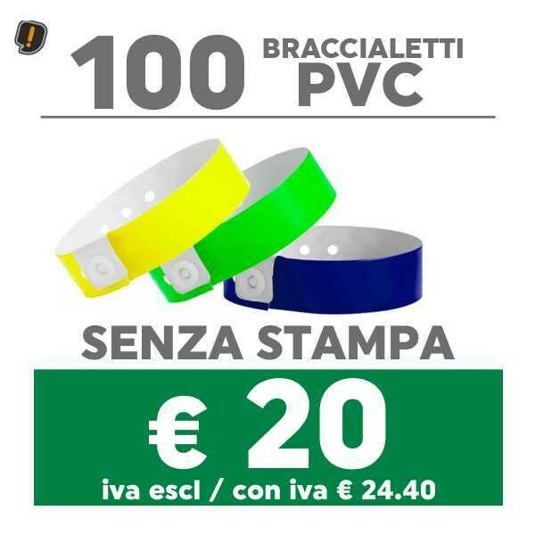 🔝 100 Braccialetti Pvc - SPEDIZIONE GRATIS