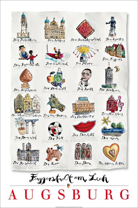 Stadtplakat „Augsburg“