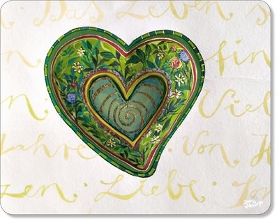 Mousepad „Grünes Herz“